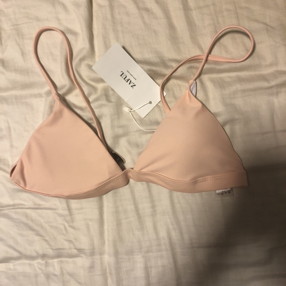 Light Pink Triangle Bikini Top